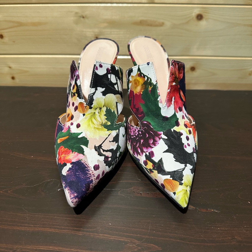 Brand New Cushnie Et Ochs Marcel Mule In Floral Size 35 12